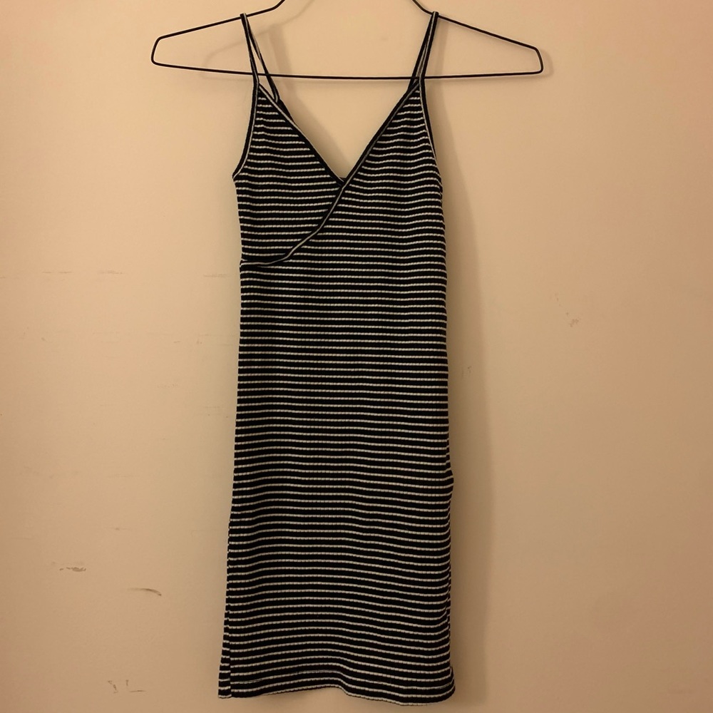 Striped Ribbed Body-con Dress